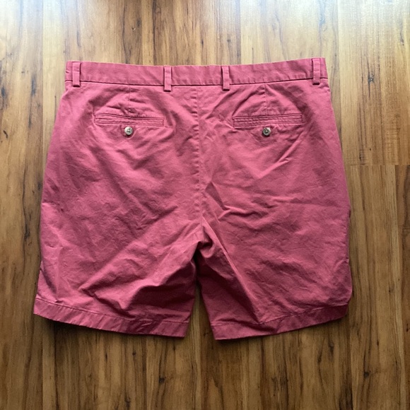 British Khaki Soft Teracotta Red Size 38 Men's Khaki Shorts Great Condition - Picture 4 of 7
